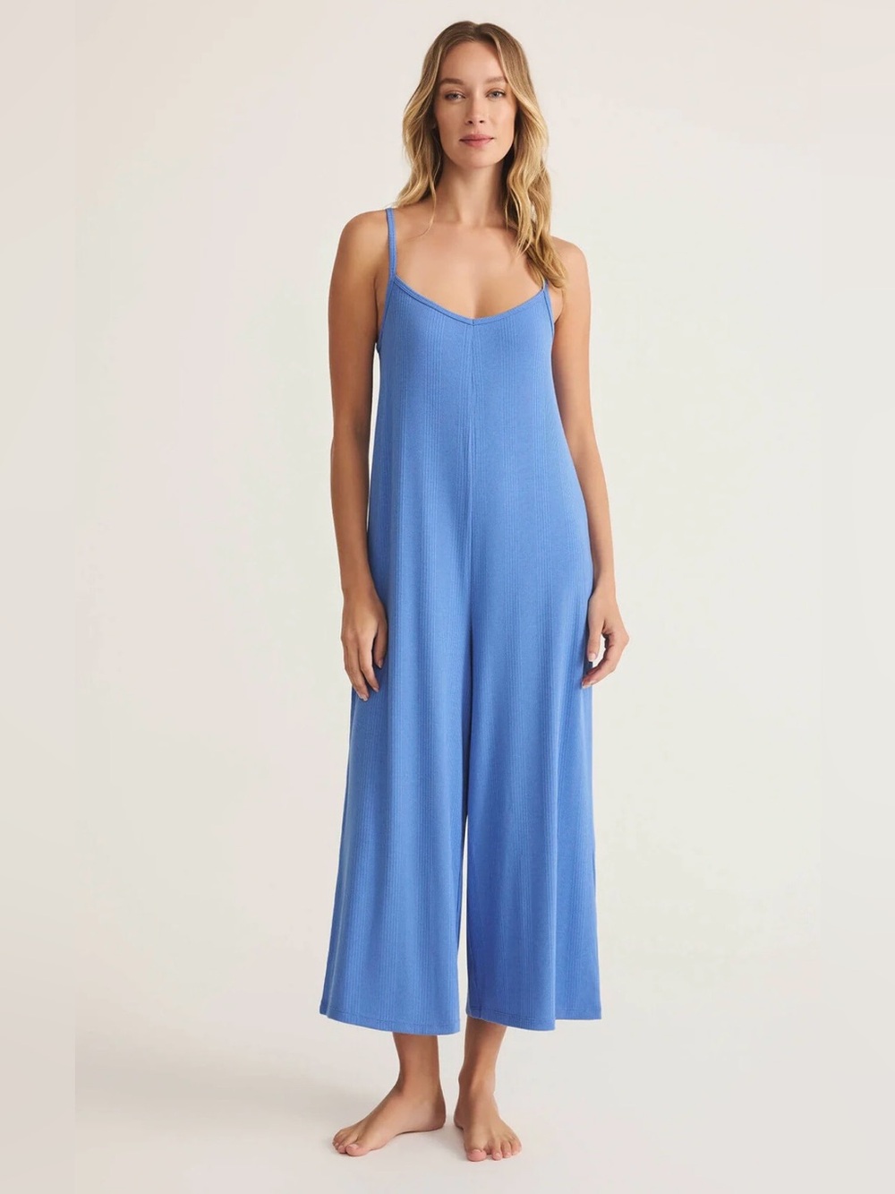 NWT Z SUPPLY Costa Azul Jumpsuit Bay Blue Size Medium - Picture 2 of 11